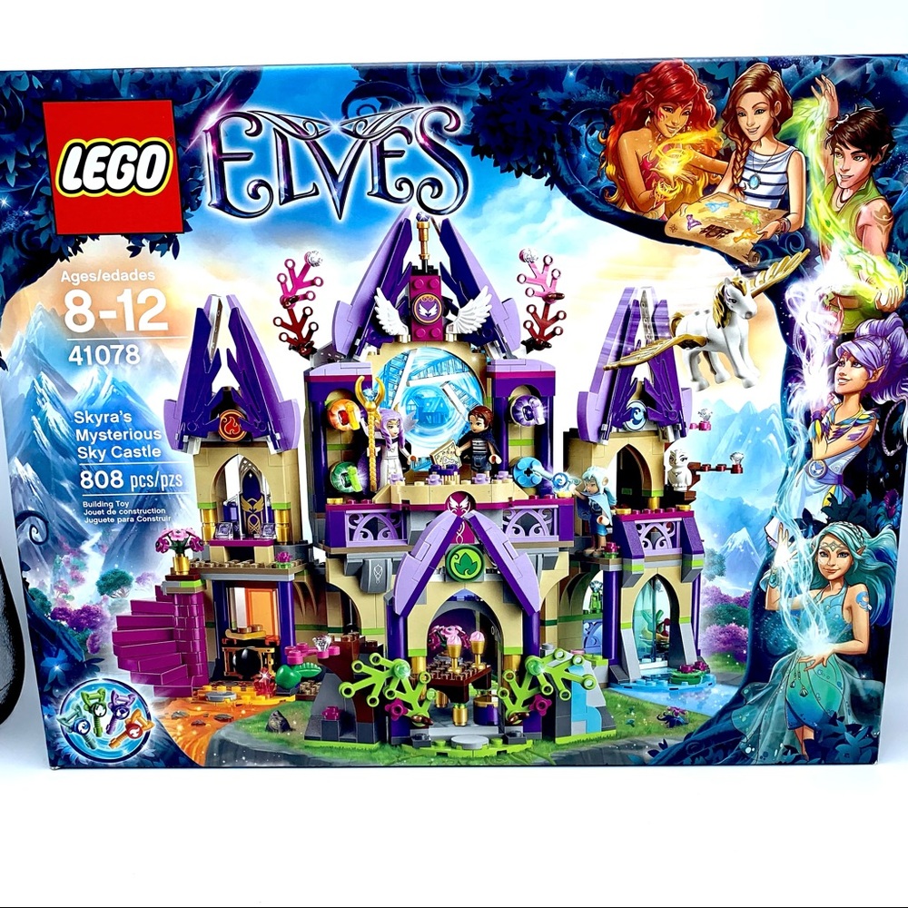 New in Box Lego Elves Skyra’s Mysterious Sky Castle Set 41078 808 PCS